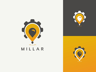 Millar Oil Logo application clean creativity design icon logo lubricant mockup oil typography ui ux