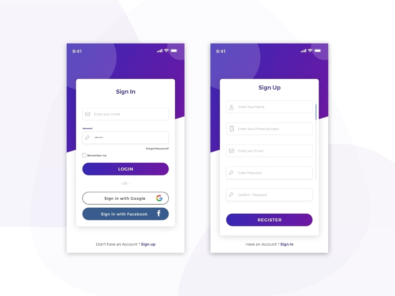 Login screen UI Design by krunal ramoliya on Dribbble