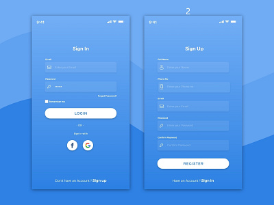 Login screen UI Design by Krunal Ramoliya on Dribbble