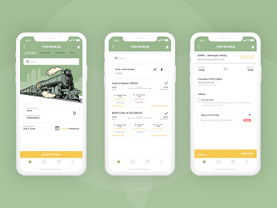 Train Booking App UI design