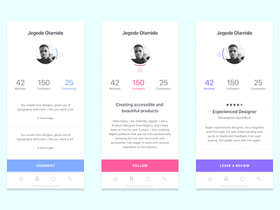 Designer Profile colorful design madewithadobexd profile