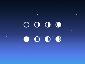 Simple Moon Phase Icons (PSD) by Mike Miller on Dribbble