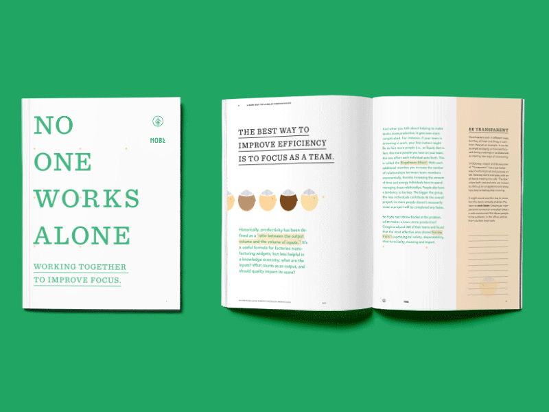 No One Works Alone — White Paper paper productivity publication typography white