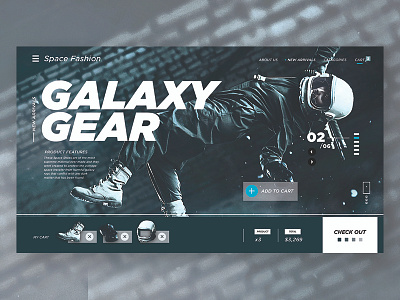 Space Fashion Store checkout mockup galaxy gear space fashion web dsign website mockup
