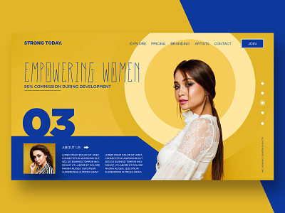 Empowering Women Landing Page design dwayne adams graphicdesign photoshop