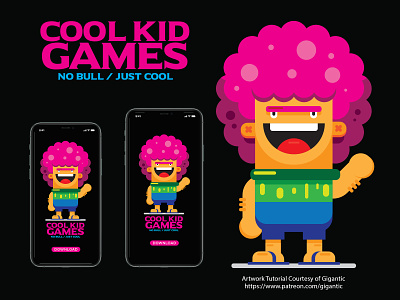 Cool Kid Games Mockup Courtesy of Gigantic branding design dwayne adams gigantic illustration photoshop vector