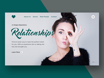 Relationships Dating Website Mock-up