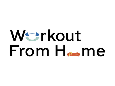 Logo Design: Workout From Home after effects animation brand brand identity branding branding design design flat flat design illustrator logo logo design vector
