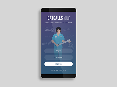 Daily UI challenge #001 – Sign Up app catcalls dailyui feminism sense8 signup ui ux