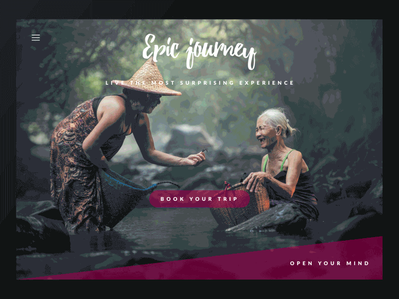 Daily UI challenge #003 – Landing page book booking dailyui landing page tourism travel trip ui ux web