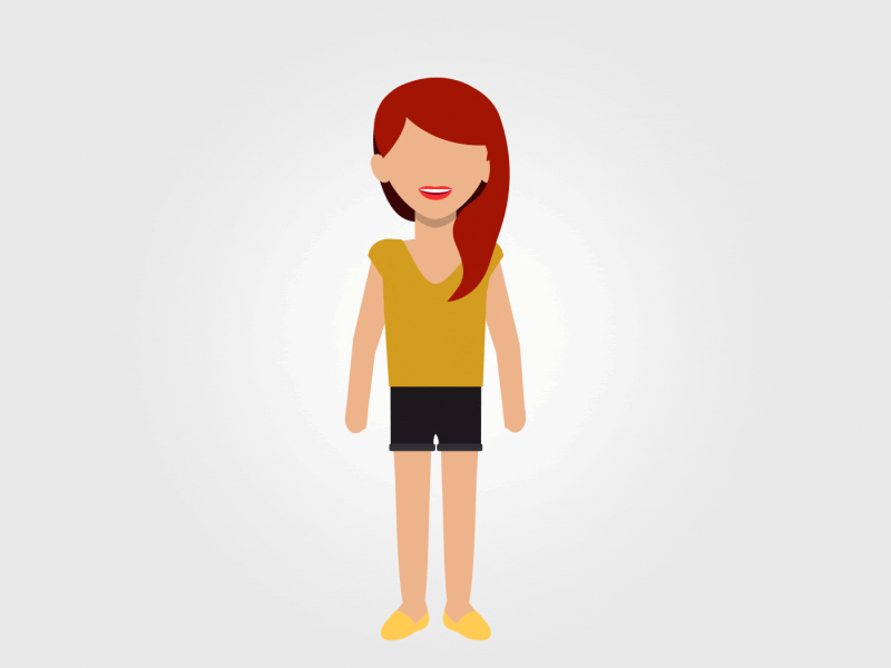 Meet Julie ! animation design girl hello hi motion