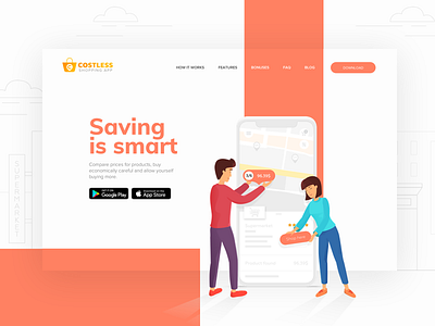 Landing Page for Shopping App