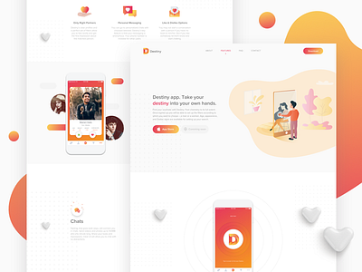 Landing page for dating app Destiny app dating landing page