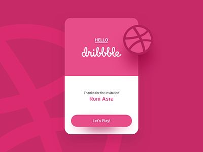 Hello dribbble! app design ui ux