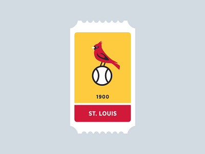 St. Louis Cardinals ball baseball bird cardinal icon logo mlb red sports st. louis ticket yellow