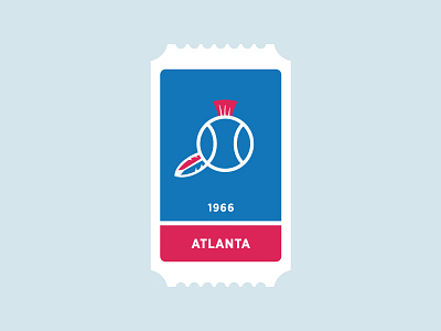 Atlanta Braves atlanta ball baseball blue braves feather icon logo mlb mohawk red sports ticket