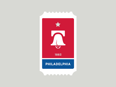 Philadelphia Phillies ball baseball blue crack icon liberty bell logo mlb patriotic philadelphia phillies red sports star ticket