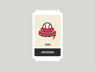 Arizona Diamondbacks arizona ball baseball black diamondbacks icon logo mlb rattlesnake red snake sports tan ticket
