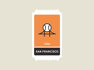 San Francisco Giants ball baseball black giants golden gate bridge icon logo mlb orange san francisco sports ticket