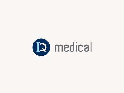 IQ Medical blue brace brand design gray iq logo medical