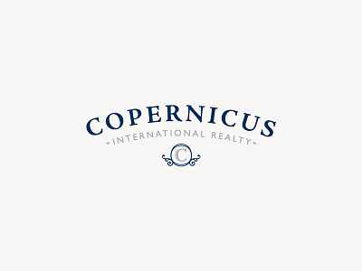 Copernicus International Realty baroque blue copernicus design illustration international logo realty silver