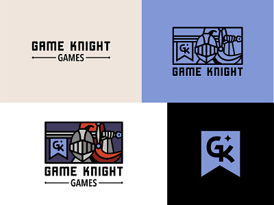 Game Knight Games banner board game crest game gaming helmet knight medieval monogram night sword