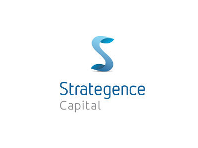 Strategence Capital advisor blue gray brand capital clean design finances financial logo modern money strategence