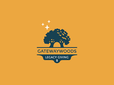 Gateway Woods Legacy Giving design financial gateway woods giving illustration legacy logo money non profit retirement star tree