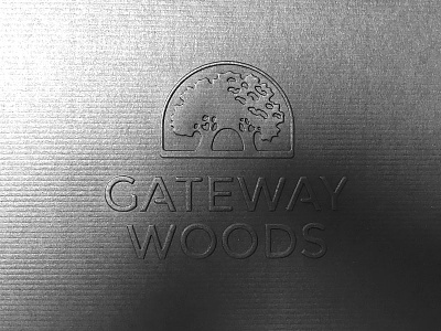 Gateway Blind Emboss black blind emboss emboss gateway woods graphic design icons identity illustration letterpress logo minimalistic sleek