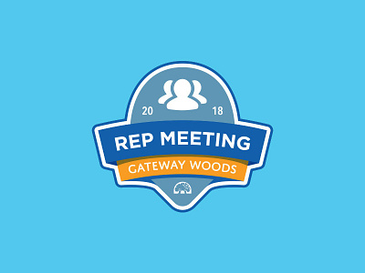 2018 Rep Meeting brand crest gateway woods icon identity illustration logo mark meeting representative seal via point