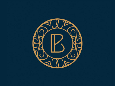 Bletchingdon Park Crest blue crest design england estate gold icon logo manor mansion monogram seal