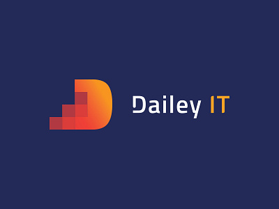 Dailey IT business computer d dailey gradient it modern pixel software tech technology