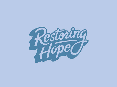 Restoring Hope 3d calligraphy font handlettering hashtaglettering hope lettering restore script shirt t shirt typography
