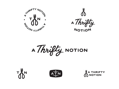 Thrifty Notion clothing custom type hand lettering hashtag lettering lettering logo scissors textiles thrifty vintage vintage textiles