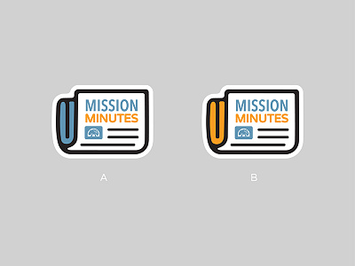 Mission Minutes bold gateway woods icon minutes mission news newspaper paper thick vector