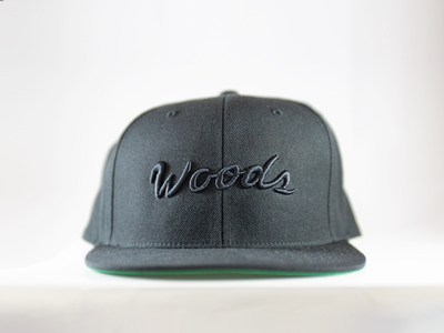 Woods Script Snapback 3d embroidery embroidery flatbill gateway woods hand lettering hashtag lettering hat script snapback woods