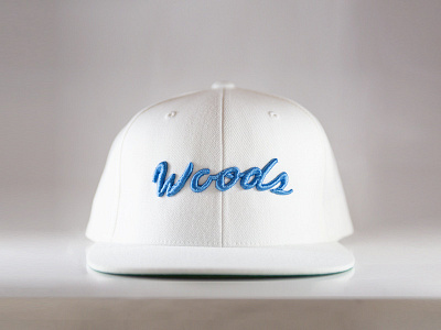 Woods Script Snapback 3d embroidery embroidery flatbill gateway woods hand lettering hashtag lettering hat script snapback woods