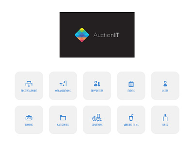 AuctionIT auction donation flat gateway woods icon icon set icons microphone minimalistic vip