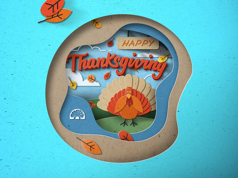 Happy Thanksgiving craft cutout digi paper feast gateway woods leaf leaves paper paper art paper craft thanksgiving turkey turkey day