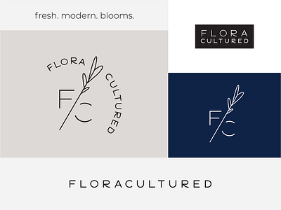 Floracultured bloom custom lettering design florals flower flowers hand lettering logo