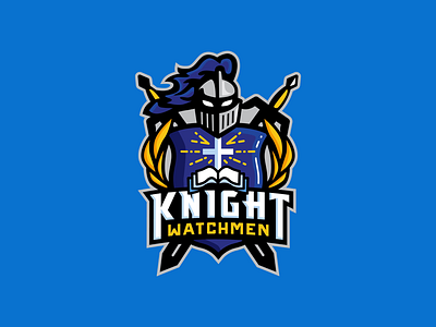 Knight Watchmen badge crest knight security guard shield sword