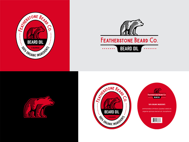 Beard Oil Label designs, themes, templates and downloadable graphic