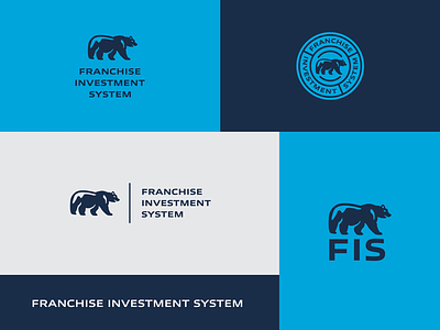 FIS bear business crest franchise icon logo real estate seal