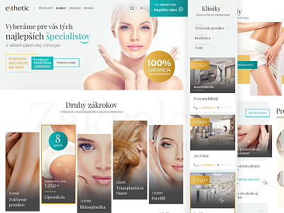 Esthetic branding, webdesign agency clean esthetic healthcare luxury plastic surgery