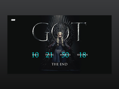 GOT - The end comming soon concept design ui web