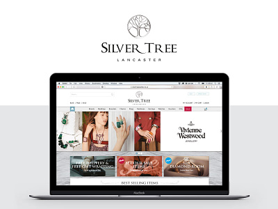 Silver Tree Jewellery website bracelet brand design diamond digital ecommerce jewellery necklace ring vivienne web westwood