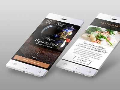 Hipping Hall mobile site design brand design desktop digital food hospitality hotel responsive restaurant website