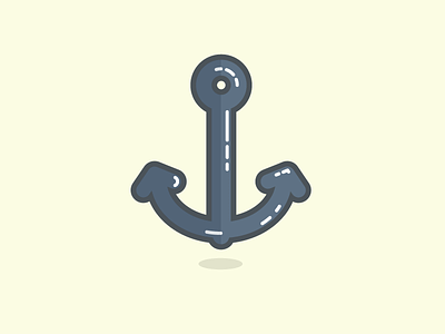 Anchor icon anchor blue icon illustrator marine sea vector
