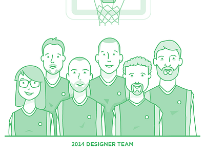 Hello Dribbble basket design efounders green illustration team