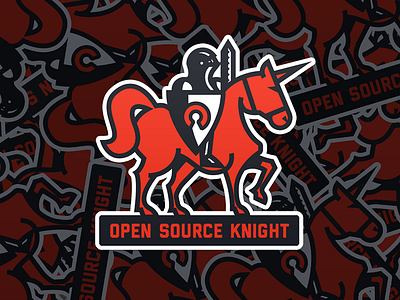 Open Source Knight knight open prestashop shield source stickers sword unicorn